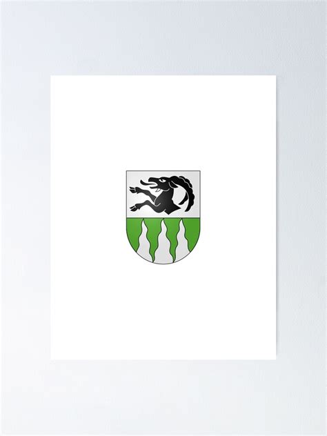Municipal Coat Of Arms Lauterbrunnen Poster By Game2genesis Redbubble