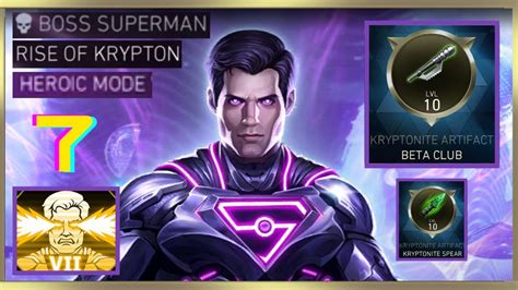 Injustice Mobile Heroic Rise Of Krypton Solo Raid Legendary