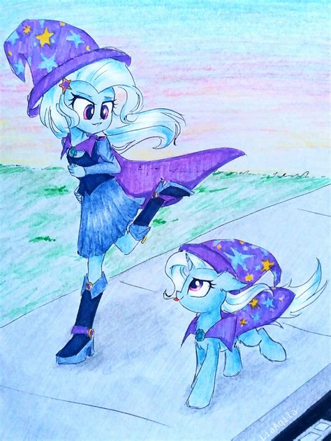 Safe Artist Liaaqila Trixie Human Pony Unicorn