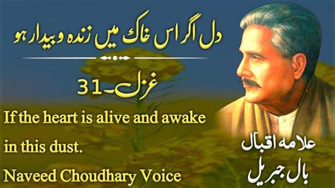 Allama Iqbal دل اگر اس خاک میں زندہ و بیدار ہو Ghazal31 Ball