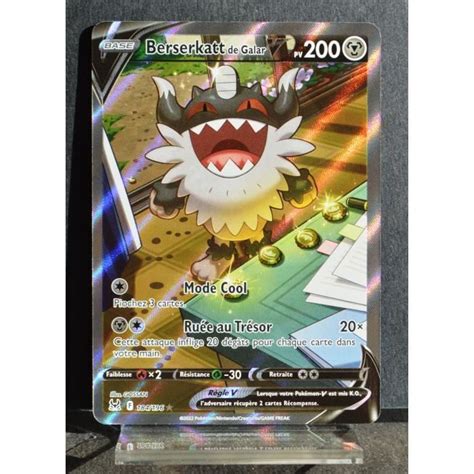 Carte Pok Mon Berserkatt De Galar V Pv Eb Origine