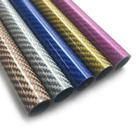 Colored Twill Glossy Carbon Fiber Tube Suppliers And Manufacturers