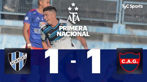 Almagro 1 1 Atlético Güemes SdE Primera Nacional Fecha 19 Zona A