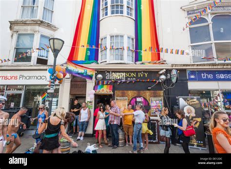 England East Sussex Brighton Kemptown Street Scene With Gay Bar Stock Photo Alamy