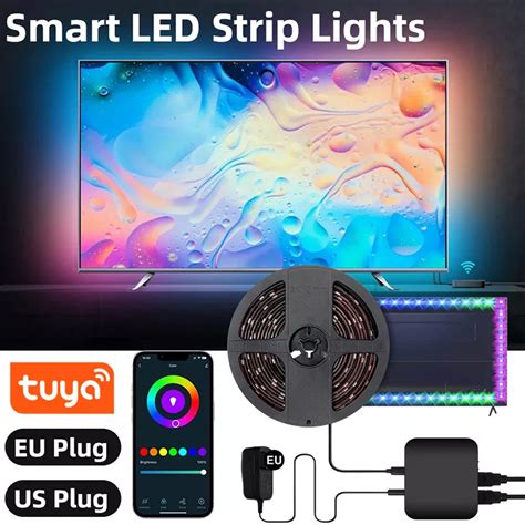 Tuya Smart Ambient Tv Led Backlight Strip Lights To Inch Tv K