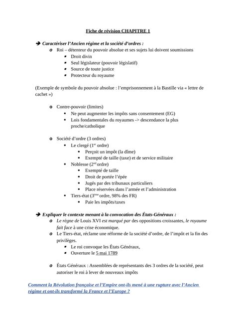 Comment la Révolution française et lEmpire ont ils mené à une rupture