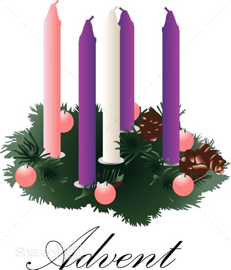 Advent Wreath With Unlit Candles Advent Clipart