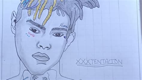 XXXTENTACION OUTLINE DRAWING XXXTENTACION PORTRAIT SKETCH#youtubeshort ...