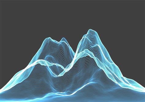 Blue Wireframe Mountain Landscape 1166631 Vector Art At Vecteezy