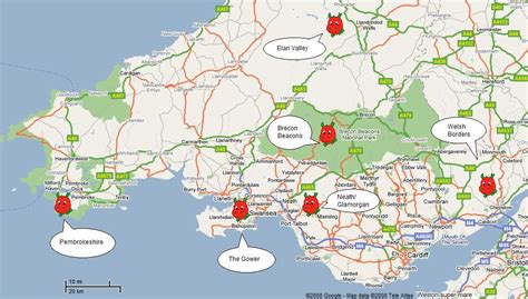 Detailed Map Of South Wales