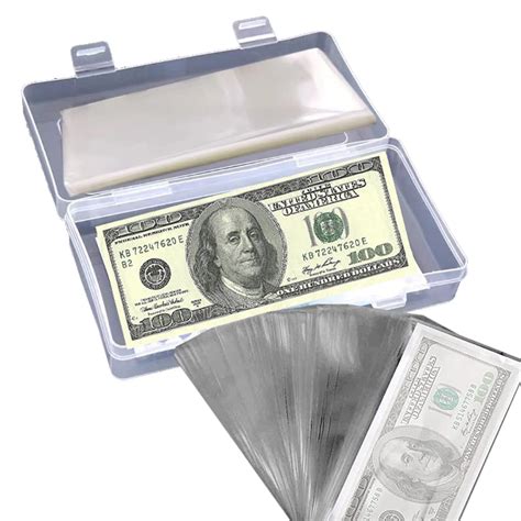 Xyzsundy Pieces Clear Paper Money Holders For Cash Collectors With