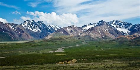 Denali S Mountains And Valleys Stock Image Image Of Mountain