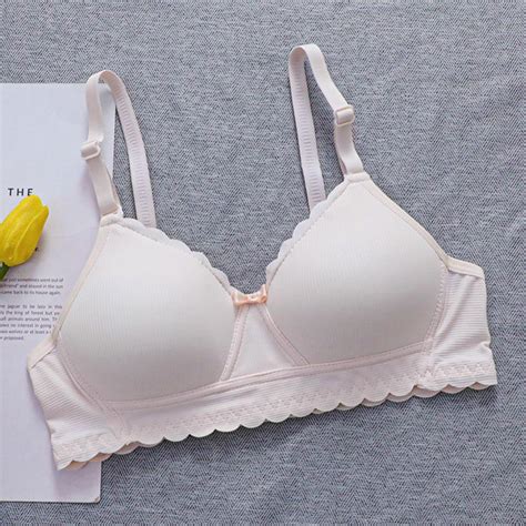 Buy Simple Pure Cotton Girl Underwear Student Bra Developmental Thin