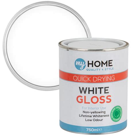 My Home Multi Surface White Gloss Quick Dry Paint Ml Wilko