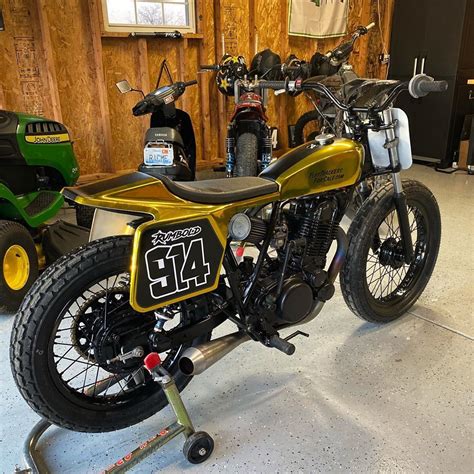 Gold Chrome Yamaha Tt500 Flat Tracker Motorcycle Tracker Motorcycle