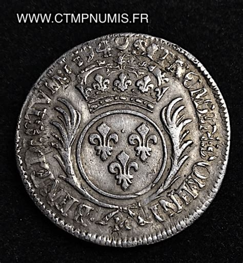 Royale Louis Xiv Ecu Argent Aux Palmes M Toulouse Ctmp Numis