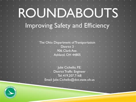 Roundabouts Improving Safety And Efficiency Ppt Download