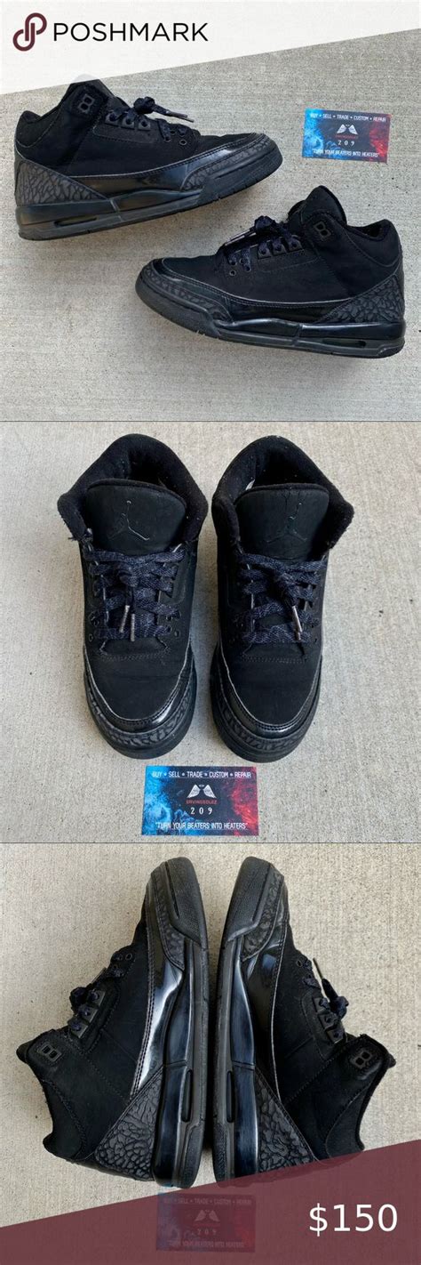 Air Jordan Retro 3 Black Cat 2007 (GS) Size 6 | Air jordans retro ...