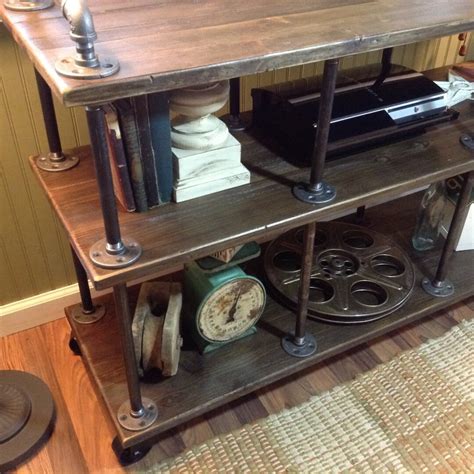 Industrial TV Stand, Iron and Wood, for 40 to 46 Tvs - Etsy