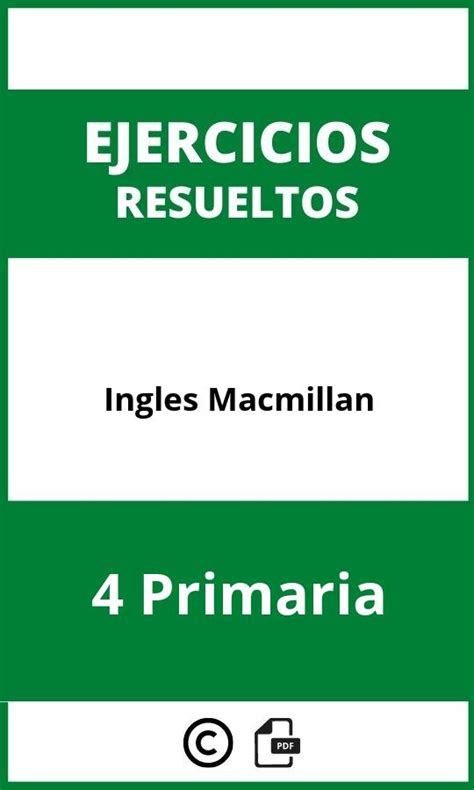 Ejercicios Ingles 4 Primaria Pdf Macmillan 2025