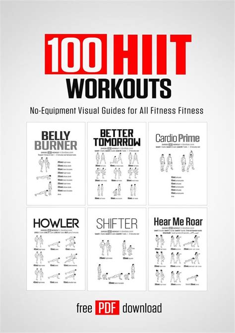 100 HIIT workouts being given away for free in PDF form by Darebee. Just found this, looks ...