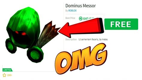 HOW TO GET A FREE DOMINUS Roblox YouTube