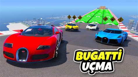 Bugatti Ailesi Arabalar Hızlandırıcılı Uçma Parkurunda GTA 5 YouTube