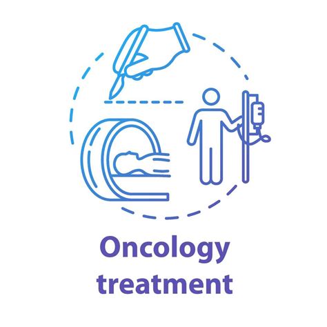 Oncologie Behandeling Concept Icoon Chemotherapie Chirurgische En