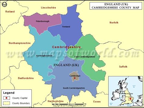 Cambridgeshire County Map