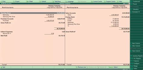 Detailed Balance Sheet And P L For Tally Erp Tally Data Connector