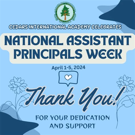 Cedars International Academy Celebrates Assistant Principal Week April