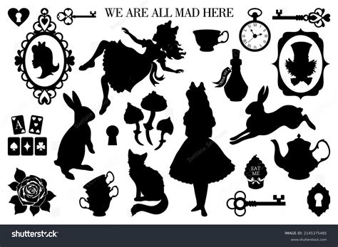 525 Alice Wonderland Silhouette Images, Stock Photos, 3D objects ...