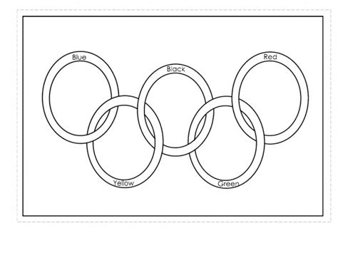 Coloriage Symboles Olympiques dessin gratuit à imprimer