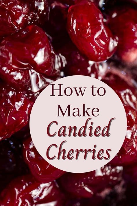 Easy Red Candied Cherries Without Corn Syrup Glace Cherries Recipe