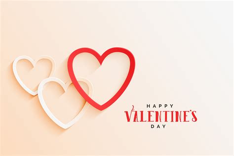 Beautiful Line Hearts Elegant Valentines Day Background Download Free Vector Art Stock