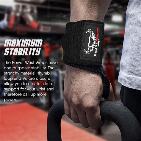 BEAST RAGE Wrist Wraps Training Fitness Sports Cotton Bandages Support