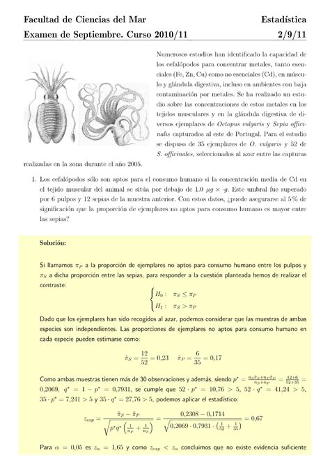 Exámen 2 septiembre 2011 preguntas y respuestas Estadística Studocu