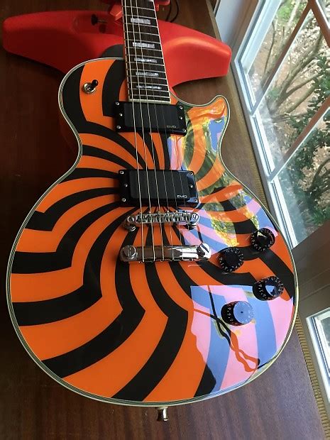 Epiphone Zakk Wylde Buzzsaw Les Paul Custom 2005 Orange And Reverb