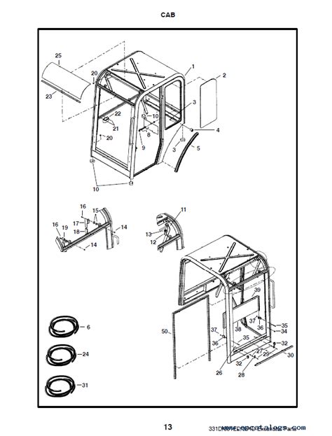 Bobcat 331 331e 334 D Series Excavator Parts Manual Pdf