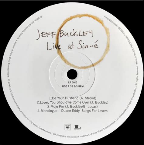 Jeff Buckley Live At Sin E 4 Lp Box Set Vinyl Pursuit Inc