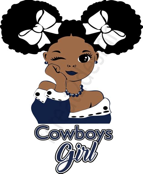 Cowboys Puff Girl Digital Download File Svg Dallas Etsy