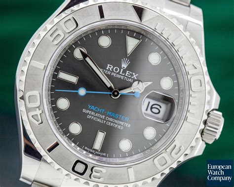 Rolex Yacht Master Ss Rhodium Dial Platinum Bezel