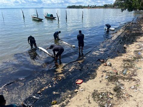 Polda Kepri Selidiki Asal Tumpahan Minyak Di Perairan Nongsa Batam