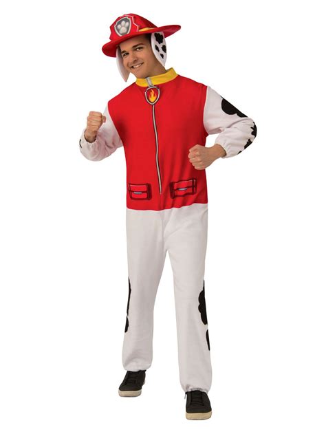 Adult Marshall Paw Patrol Jumpsuit Costume — Costume Super Center