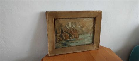 Bardzo Stary Gobelin I Drewniana Rama Wroc Aw Fabryczna Olx Pl