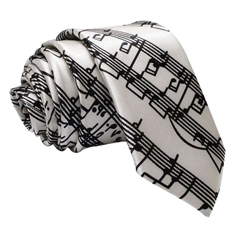 Charming 5cm Music Note Ties Musical Tie Music Notes Music Score Sound Spectrum Ties-in Men's ...