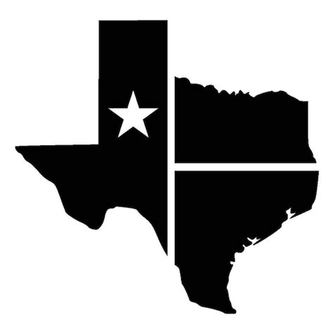 Medium Texas Lone Star State Vinyl Decal 5in By 475in