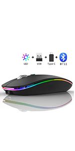 Uiosmuph T Wireless Gaming Maus G Led Wiederaufladbare Kabellose