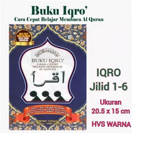 Jual Buku Iqro Besar Hvs Warna Iqro Bandel Besar Jilid Cara Cepat