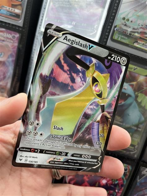 Pok Mon Tcg Aegislash V Vivid Voltage Holo Ultra Rare Ebay